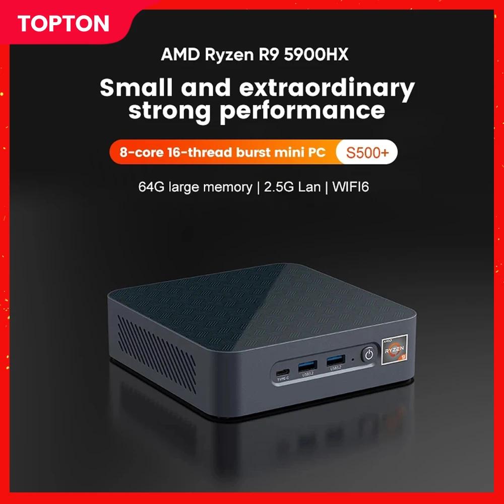 Topton ֽ ̴ PC, AMD Ryzen 9 5900HX R7 5825U, 2 *..